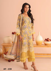 Aafreen By Riaz Arts Embroidered Lawn Suits Unstitched 3 Piece - RA25EL AF-239